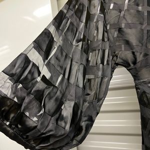 Black semi formal cocktail dress.